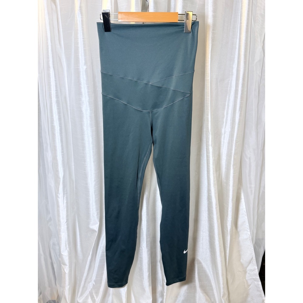 Nike Dri-FIT Leggings Womens S Teal Excellent High Waisted V-Waist Tights
